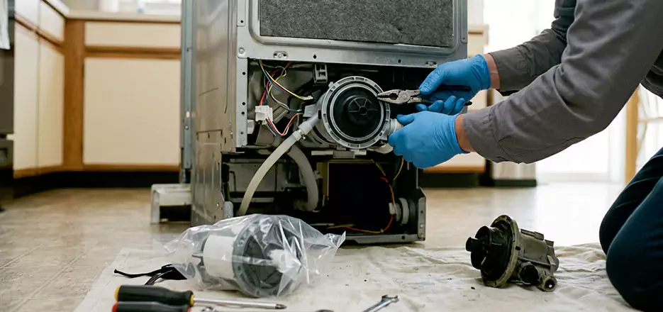 Dishwasher Motor Pump Replacement in Estero